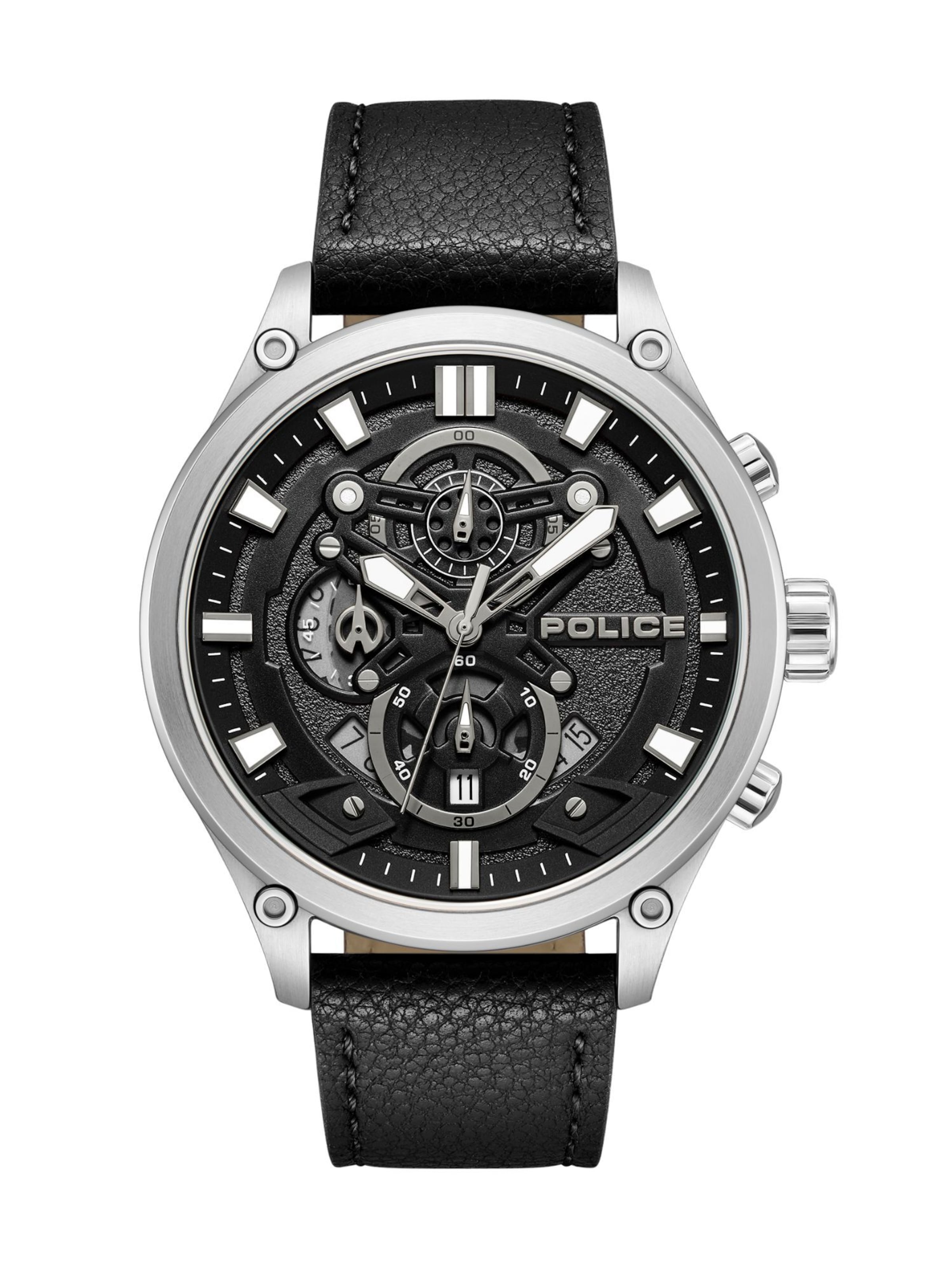 

POLICE Аналоговые часы 'Wadden' в черном цвете