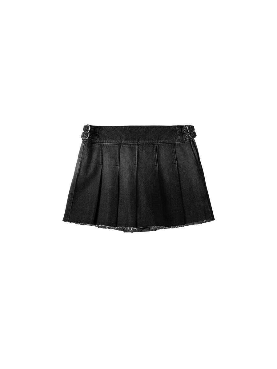 

Юбка мини Bershka Regular Skirt, черный деним