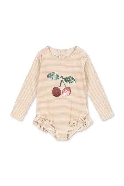 Купальник детский цельнокроеный JADE LS SWIMSUIT Konges Sløjd, бежевый