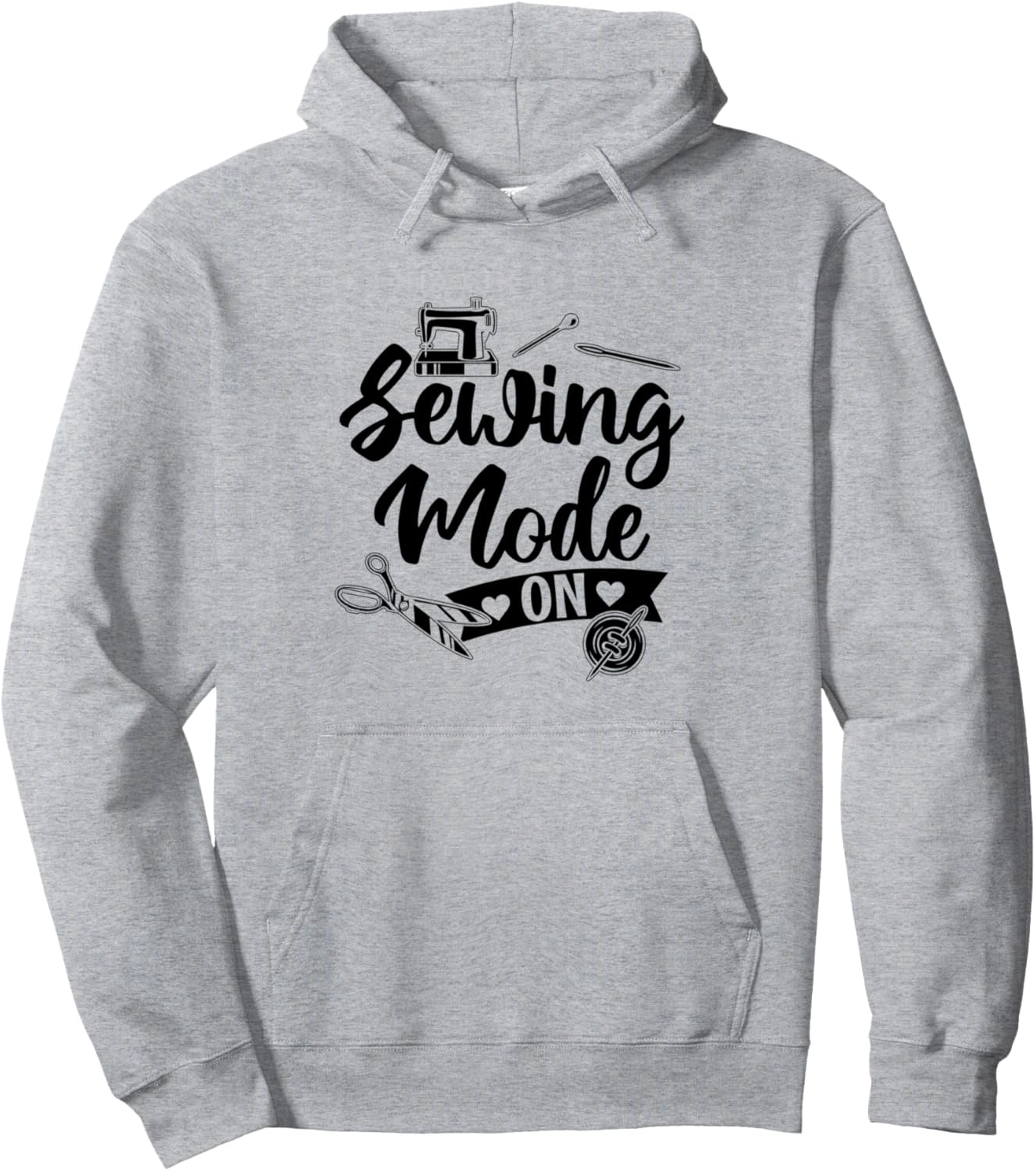 

Режим шитья включен - Шитье худи Sewing Lover Seamstress Sewing, серый