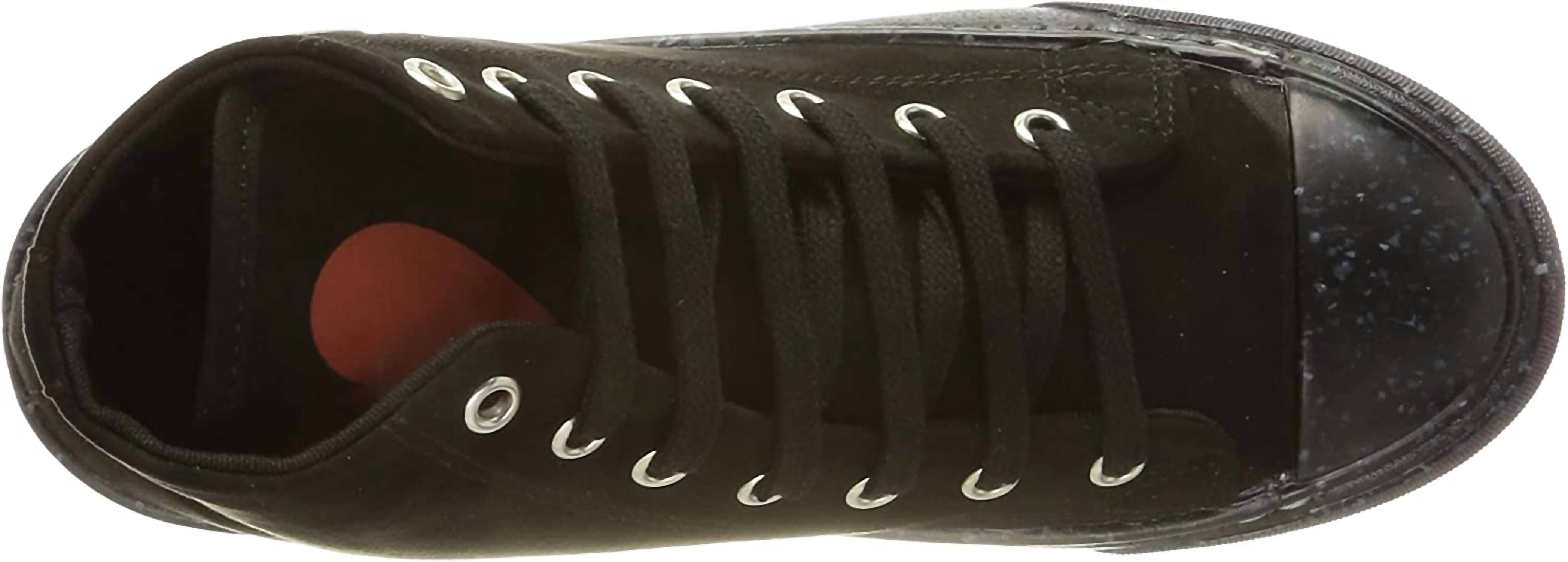 Женские холщовые высокие кроссовки Heart Lace Up Sneakers черного цвета Love Moschino — фото 2