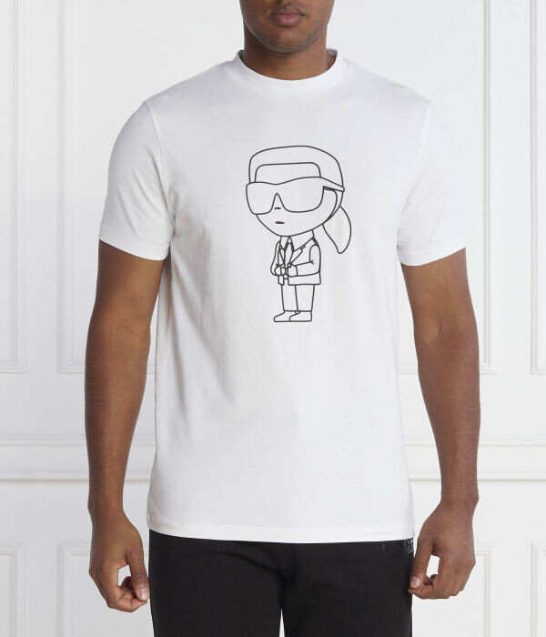 

Футболка Karl Lagerfeld с логотипом, белый / черный