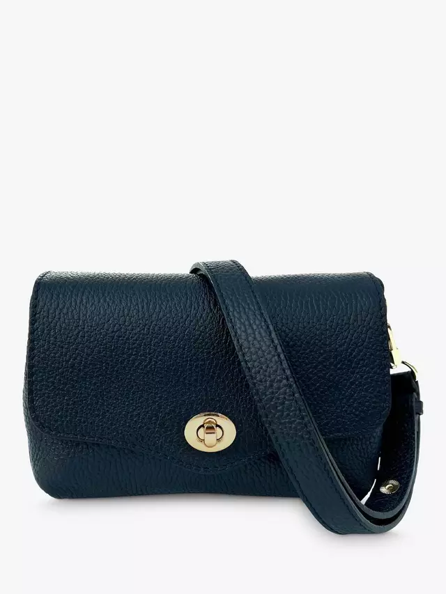 

Сумка кросс-боди Apatchy Jemima Leather Turn Lock, темно-синий