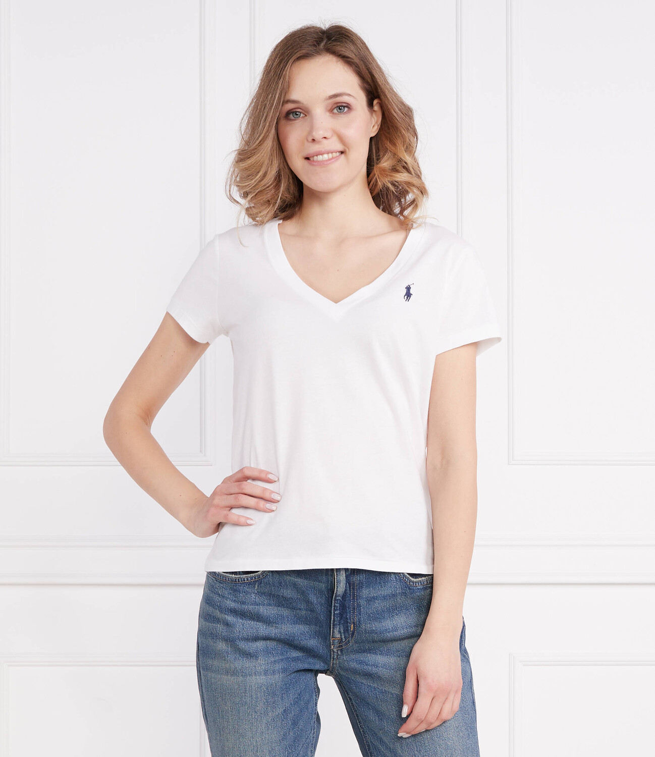 Футболка POLO RALPH LAUREN regular fit, белый — фото 3