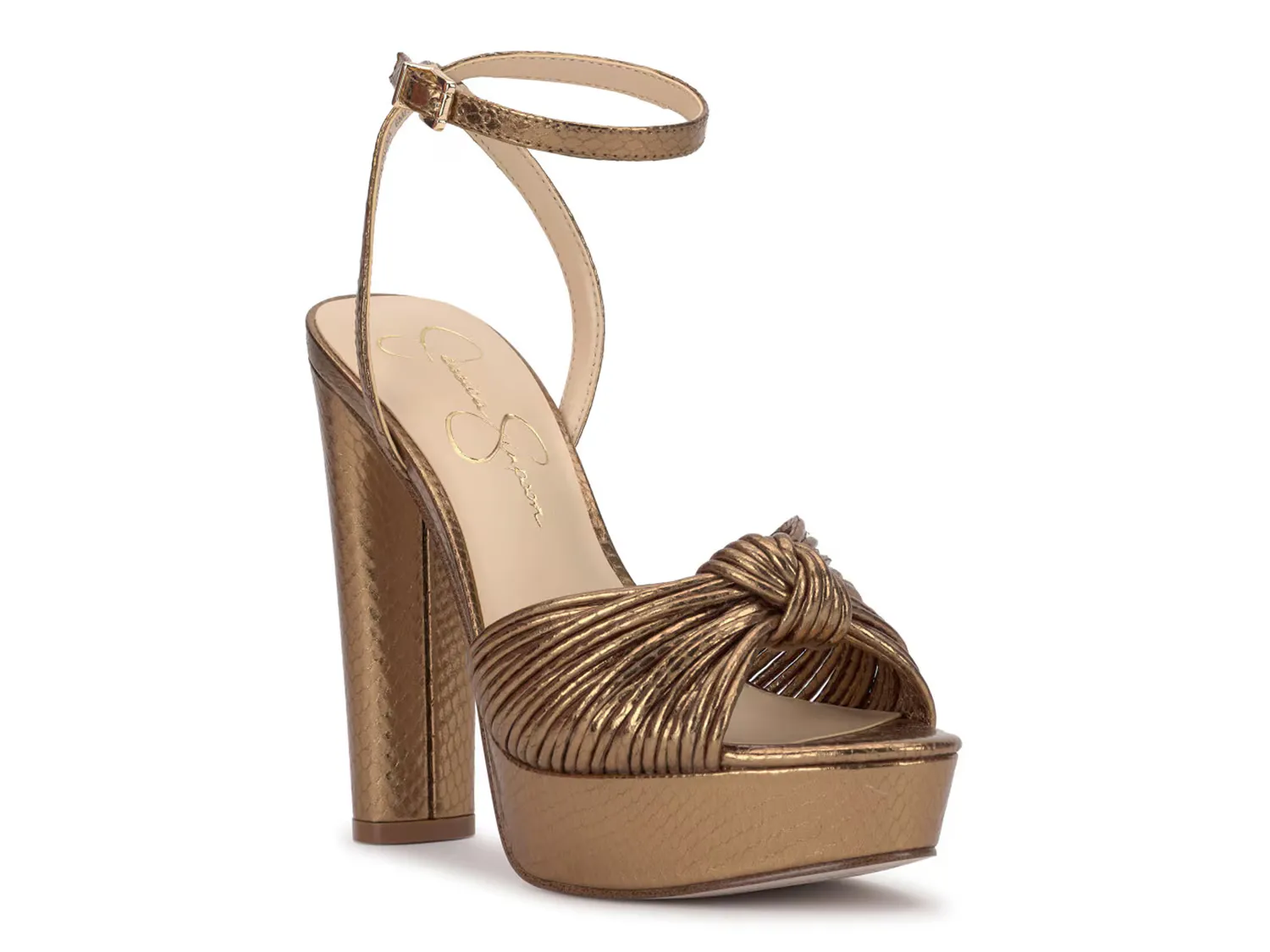 

Сандалии Immie Platform Sandal Jessica Simpson, золотой/металлик