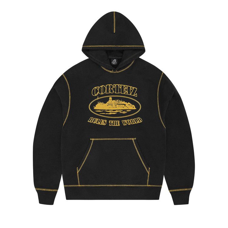 

Худи Corteiz Alcatraz Contrast Hoodie, Black/Yellow
