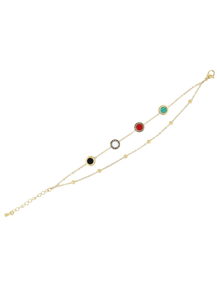 

Adeliás Женский браслет из нержавеющей стали 16+3 см в золотом исполнении