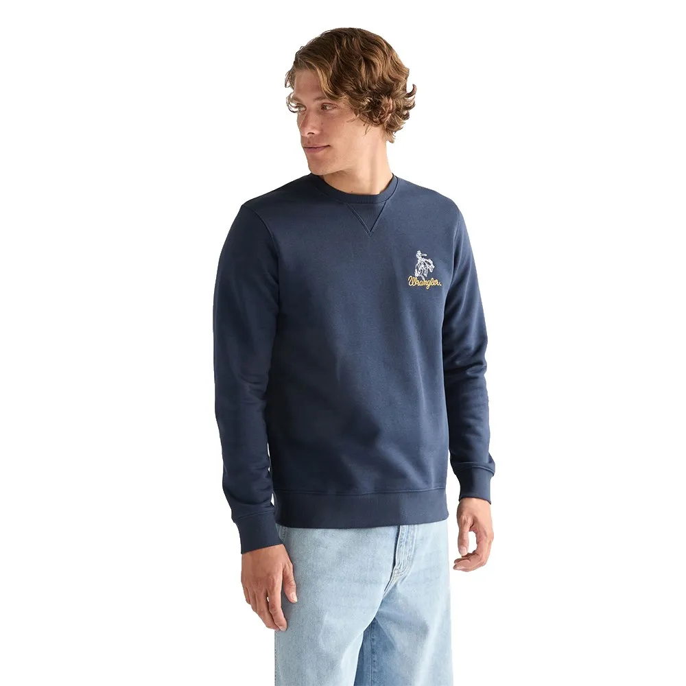 

Толстовка Wrangler Embroidery Crew, синий