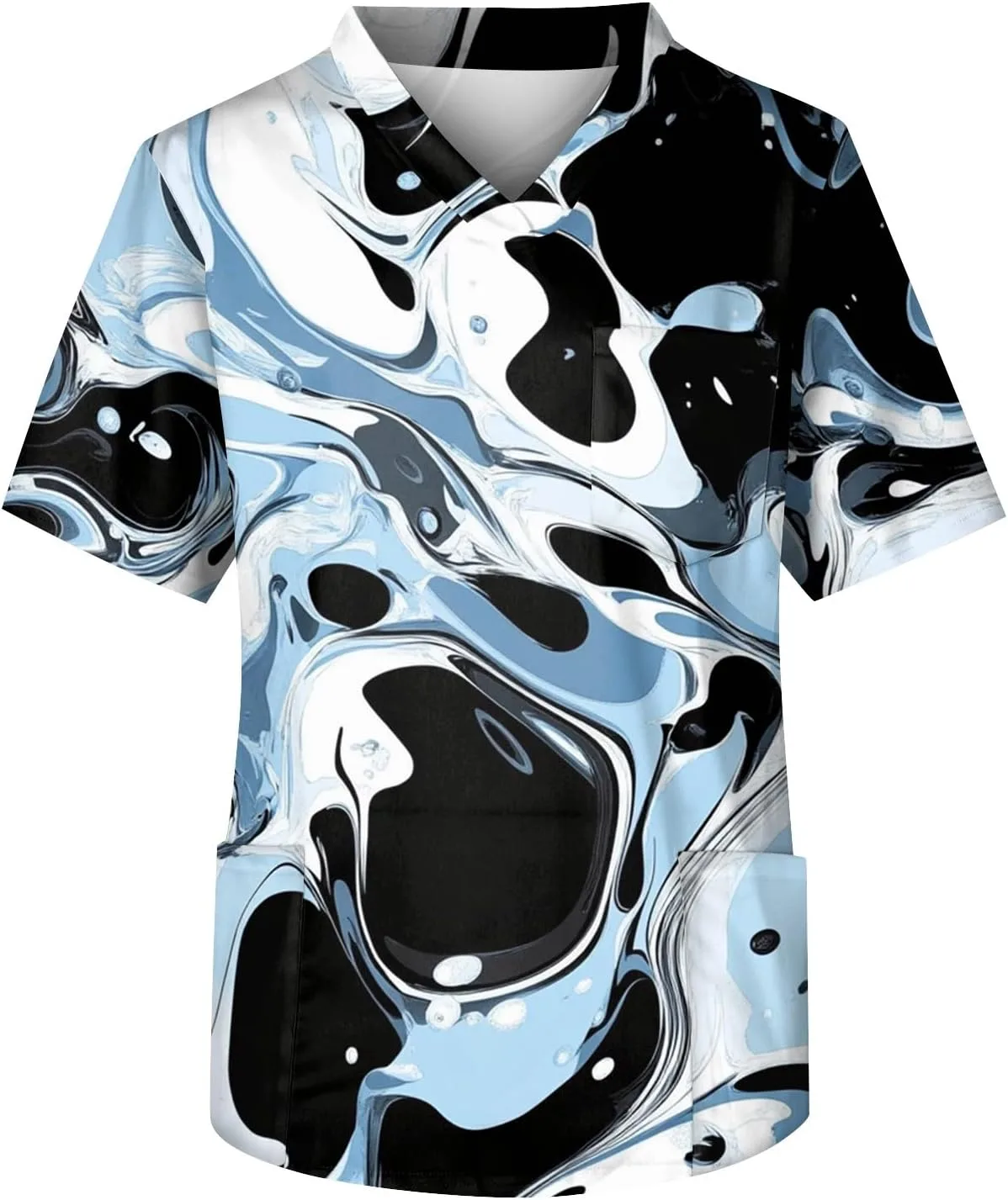 

Мужская футболка с принтом для скраба, короткий рукав, спортивный крой, с карманами WENKOMG1