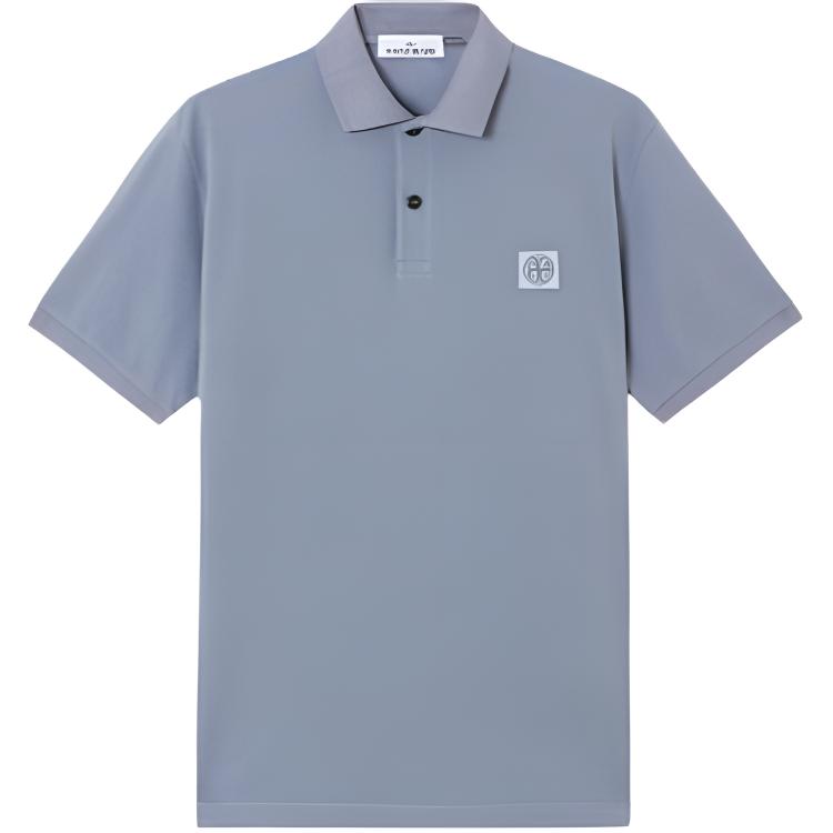 

Поло с коротким рукавом и нашивкой с логотипом STONE ISLAND, синий/серый