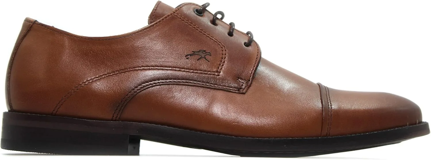 Кроссовки Fluros - Wilson F1758 Camel - мужские кожаные кроссовки на шнуровке и резиновой платформе Fluchos, коричневый