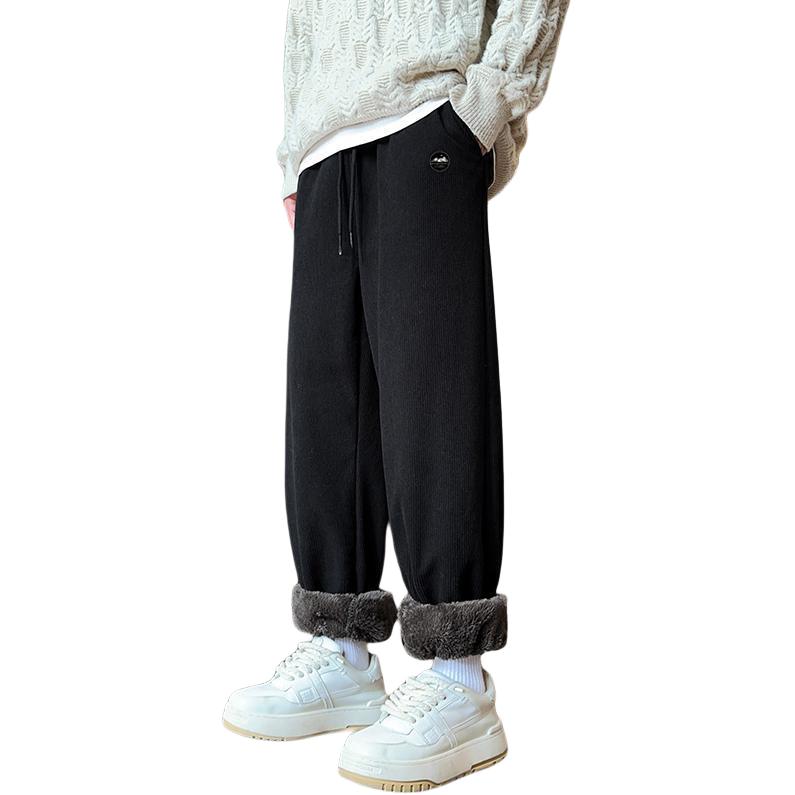 

Хлопковые брюки Unisex утепленные с флисовой подкладкой Others WARRIOR, черный (fleece-lined diy badge)