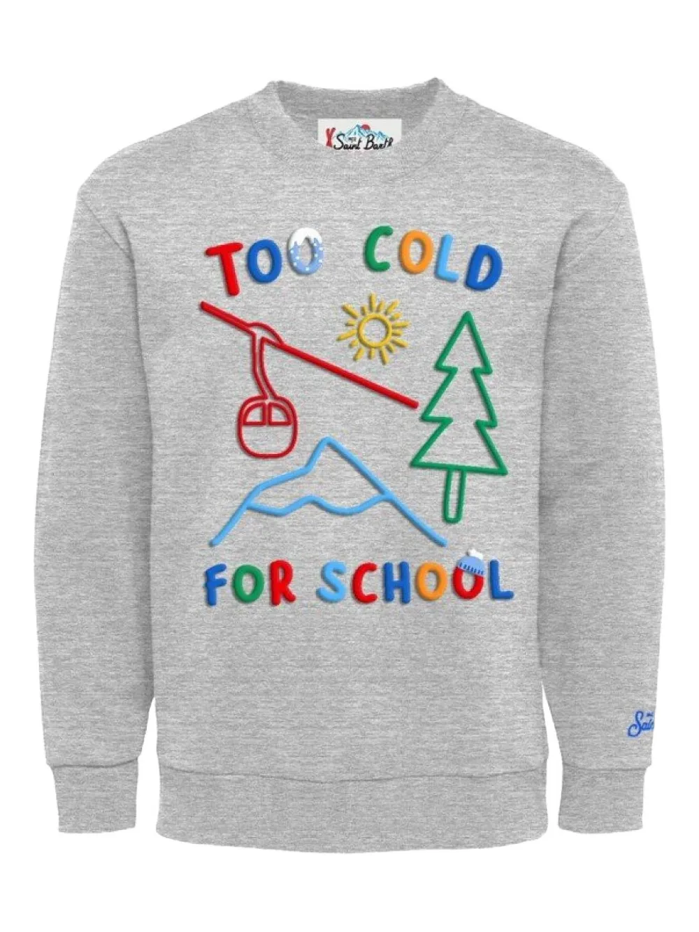 

Толстовка Too Cold с графичным принтом Mc2 Saint Barth Kids, серый