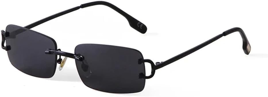 

Солнцезащитные очки в конфетных цветах с металлической оправой без ободка для женщин и мужчин, защита от ультрафиолета UV400, для занятий спортом на открытом воздухе и путешествий, C1 черный серый UYPTK, C1 Black Gray