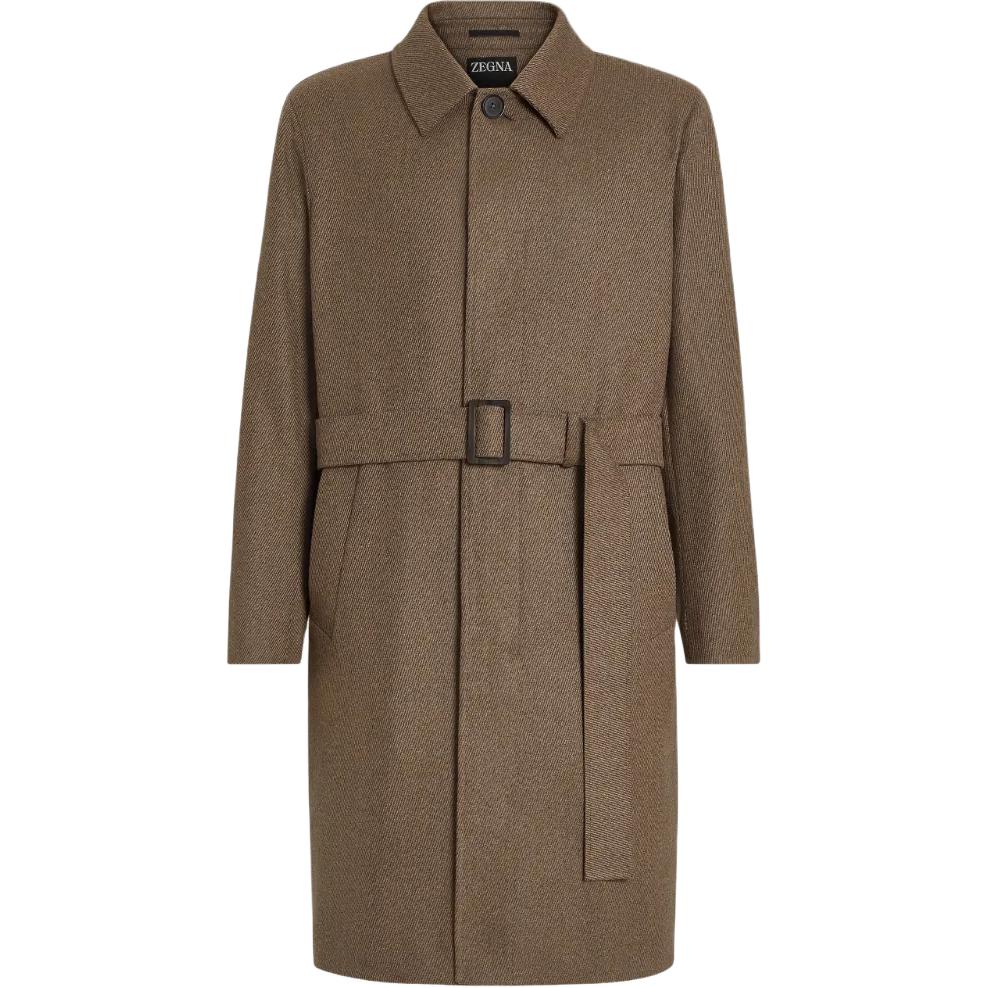 

Ermenegildo Zegna Зигна поясное пальто из твила, Taupe