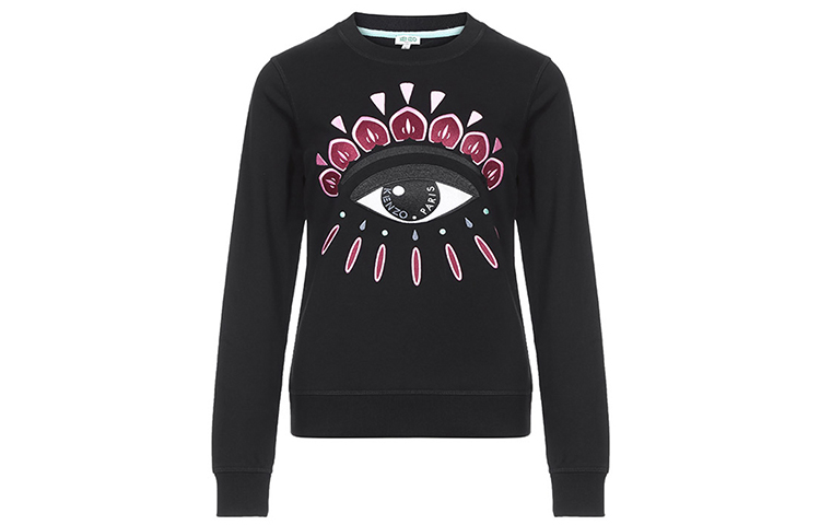 

KENZO Свитшот Women's Black Crew Neck Moderate Regular