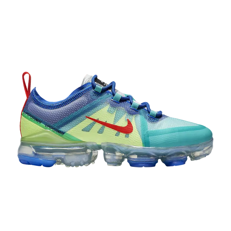 

Кроссовки Nike Air VaporMax 2019 GS 'Blue Jade Volt', синий