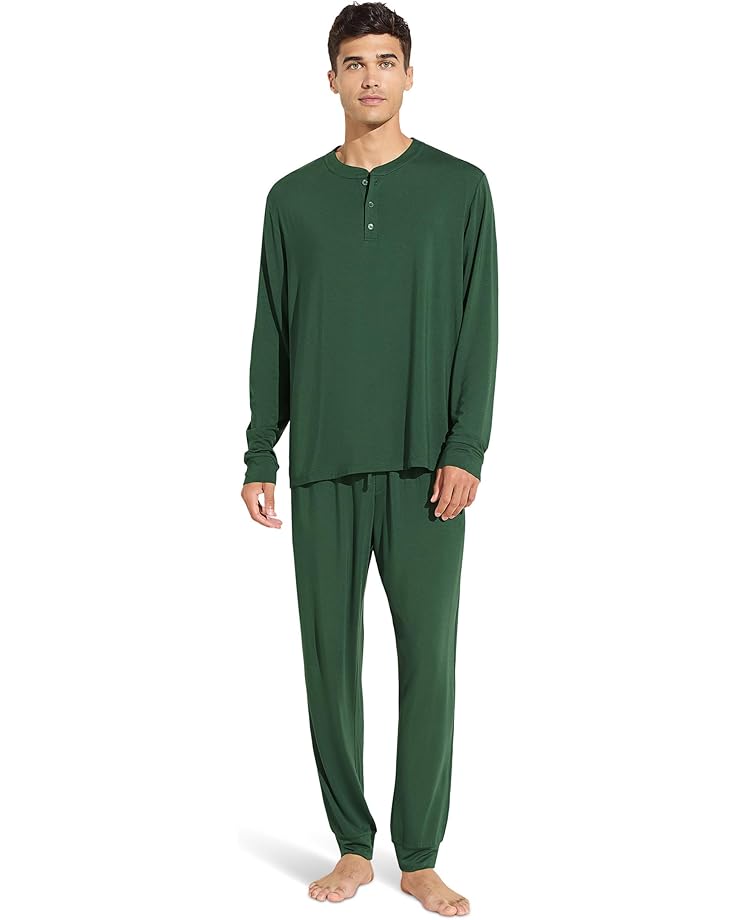 

Пижама Eberjey Henry - The Long PJ Set, цвет Forest Green