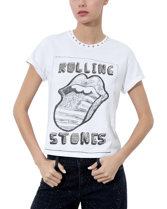 

Футболка Berk Short Roll Cuff Alice and Olivia, белый