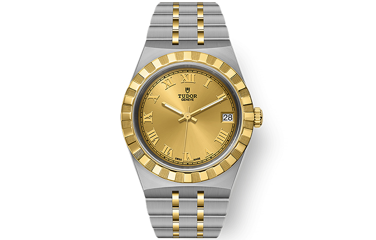 

TUDOR Часы Royal Collection Automatic Mechanical Movement Women's Watch Watch 34mm Gold Dial Steel Watch Case Steel Strap
