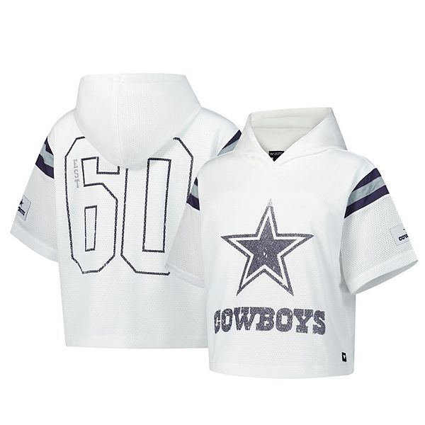 

Женская белая футболка с капюшоном dallas cowboys mesh The Wild Collective, Белый, Женская белая футболка с капюшоном dallas cowboys mesh The Wild Collective