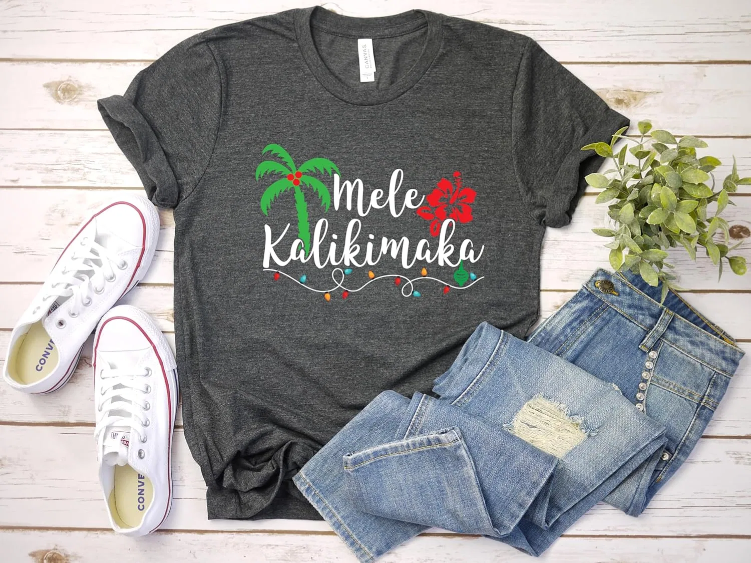 Футболка Mele Kalikimaka для поездки на Гавайи, модная футболка для пляжа на Гавайских островах, рождественская футболка для праздника, футболка с коротким рукавом — фото 2