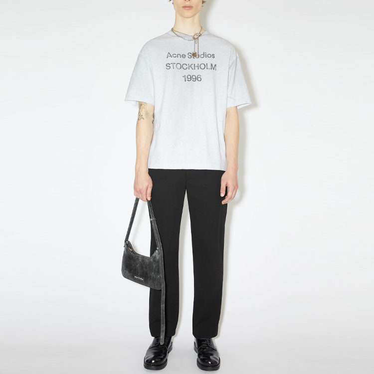 Acne Studios Мужские повседневные брюки, черные, умеренно прямого кроя — фото 4