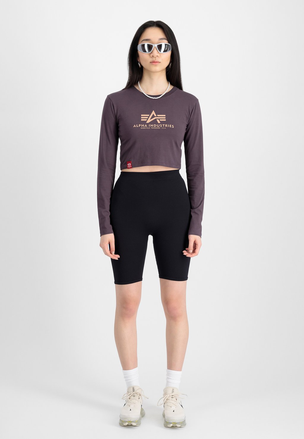 

Топ с длинными рукавами CROPPED Alpha Industries, фиолетовый