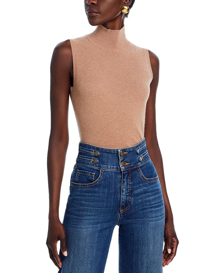 

Кашемировый свитер без рукавов C by Bloomingdale C by Bloomingdale's Cashmere, коричневый/бежевый