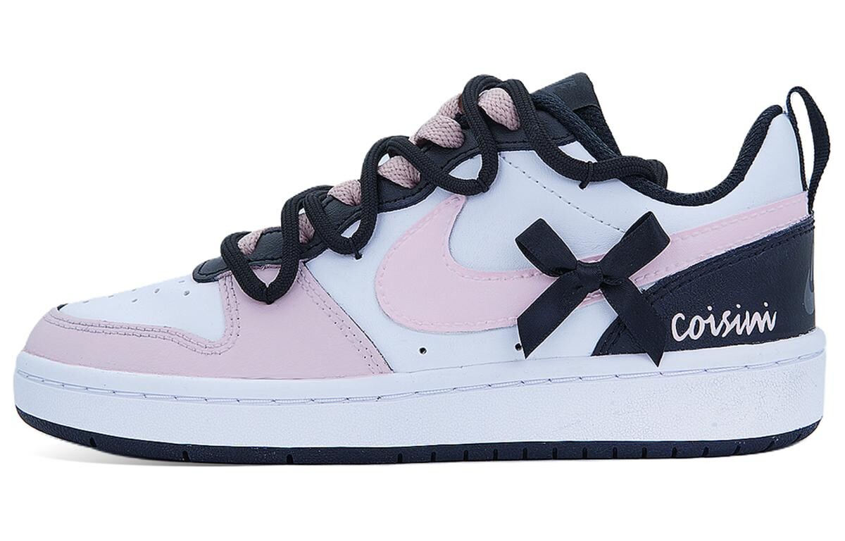 

Кроссовки Nike Court Borough Skateboard Shoes Women's Low-Top Black Pink, Черный, Кроссовки Nike Court Borough Skateboard Shoes Women's Low-Top Black Pink