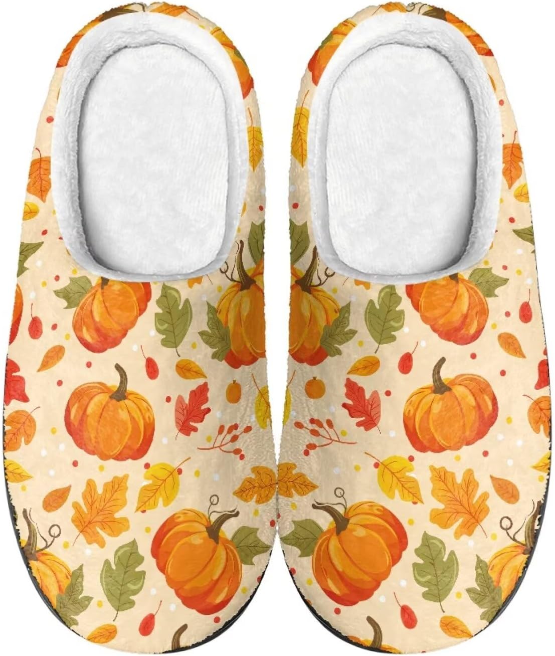 

Домашние тапочки COEQINE для женщин, зимние уютные домашние тапочки, смешные и теплые, размер 35-47, Pumpkin Fall Decor