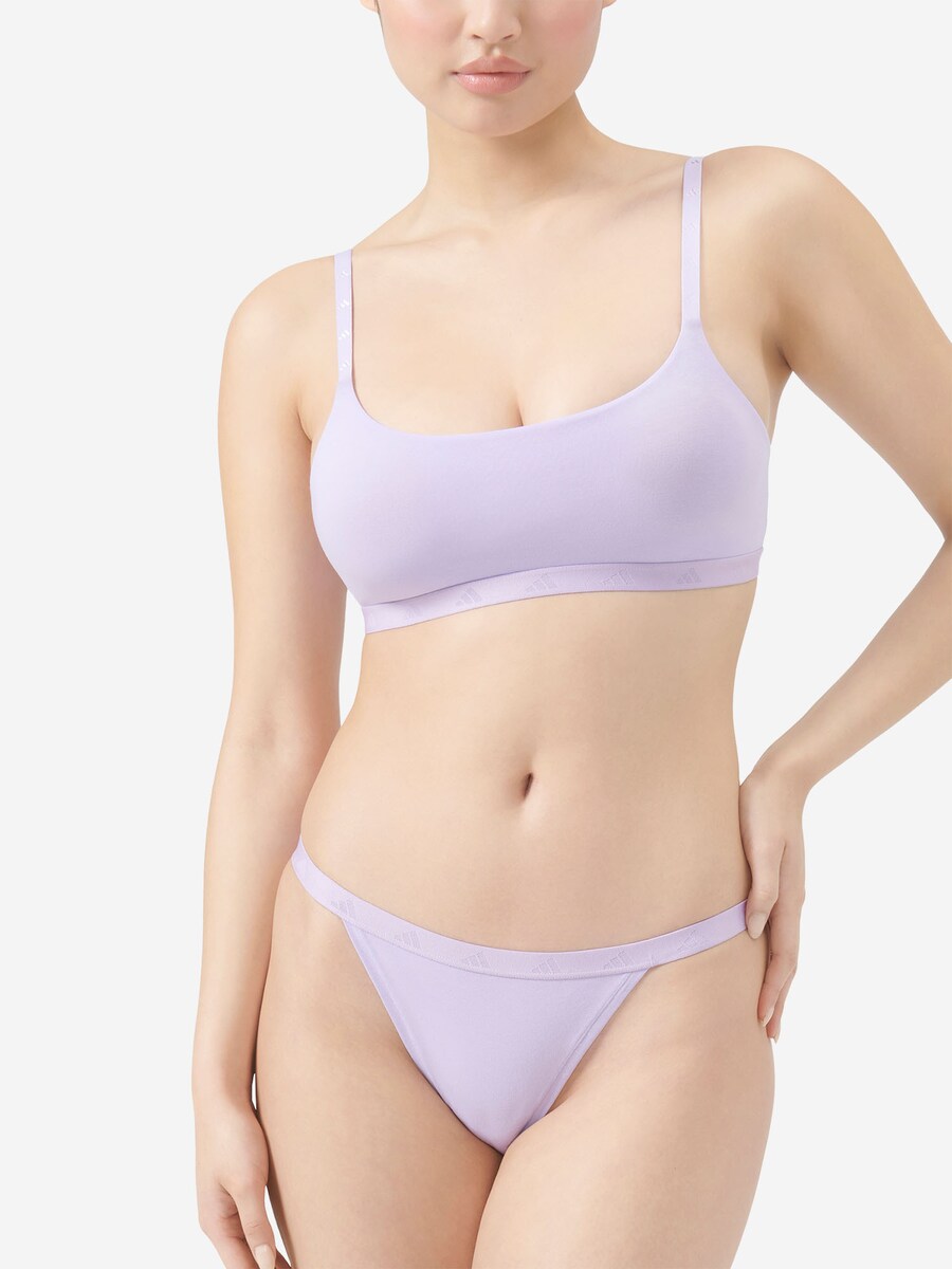 Бюстгальтер-бралетт ADIDAS SPORTSWEAR Sport Active Essentials Cotton , Lilac — фото 2