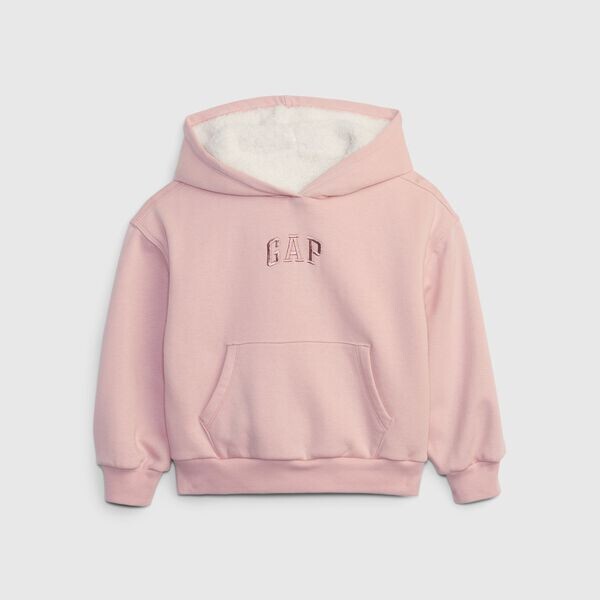 

Толстовка с капюшоном и подкладкой из шерпы Gap, розовый