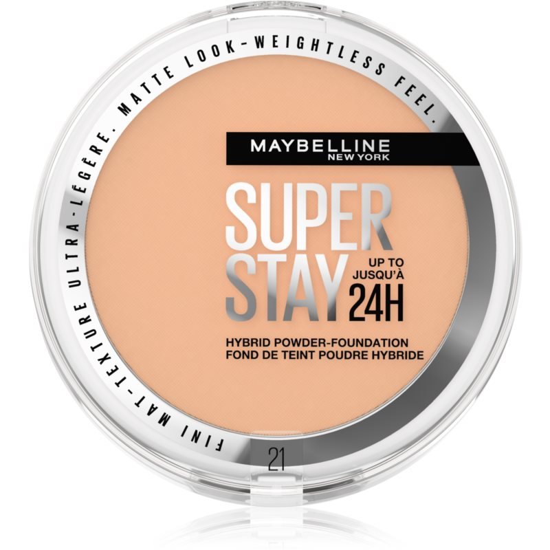 

Maybelline, Superstay 24h Hybrid Powder- Foundation Compact Mattifying Powder Foundation, оттенок 21, 9 G