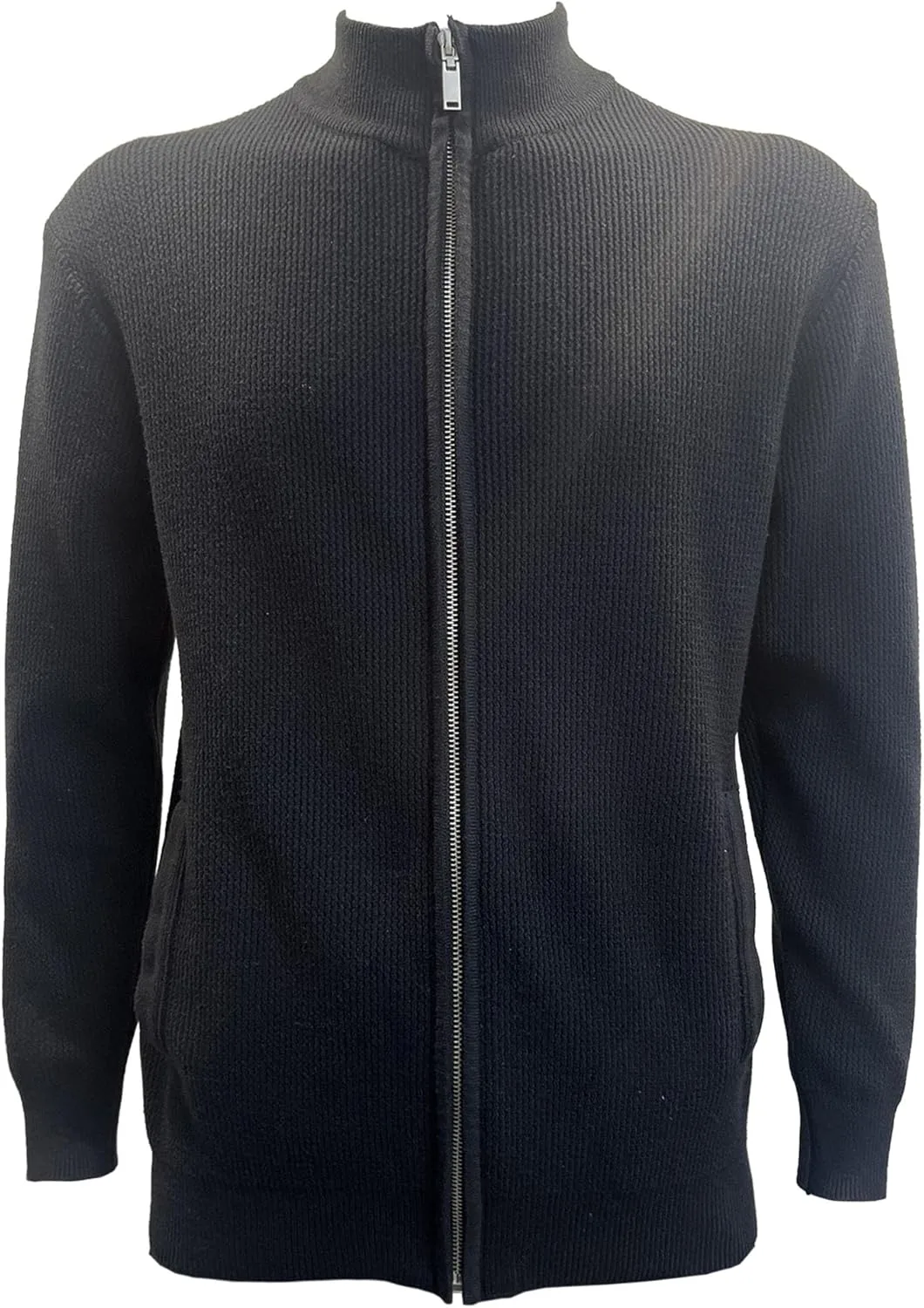 

Мужской кардиган с воротником стойкой на молнии