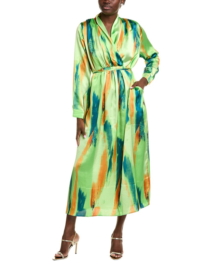 

Платье макси Gracia Satin Print, зеленый