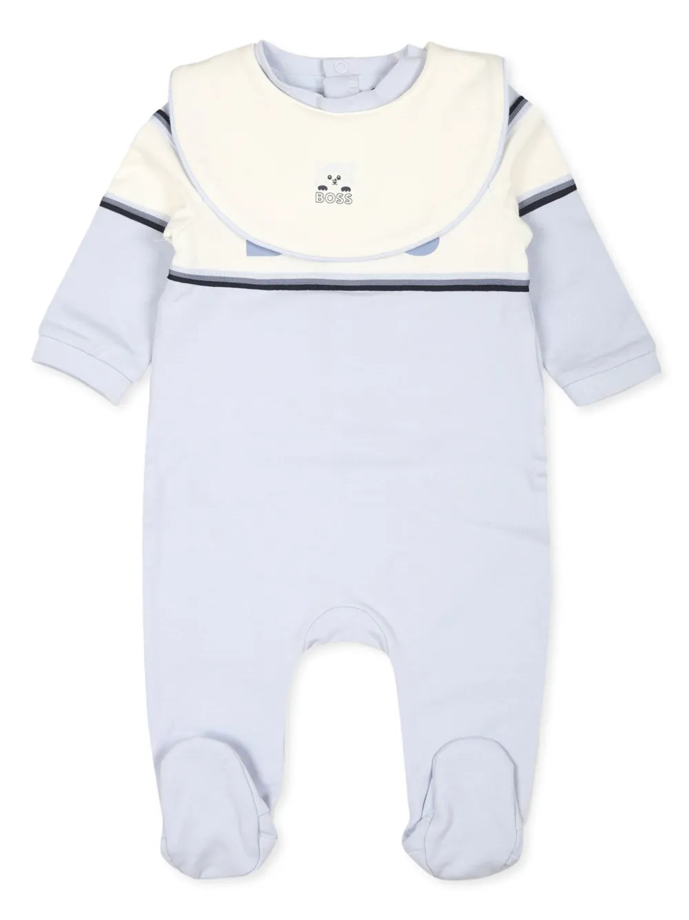 

Комплект из ромпера и нагрудника с логотипом BOSS Kidswear, синий
