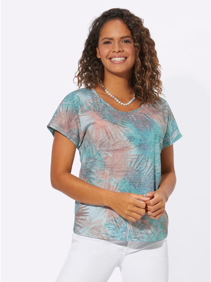 

Рубашка с круглым вырезом с принтом мяты и коралла WITT WEIDEN