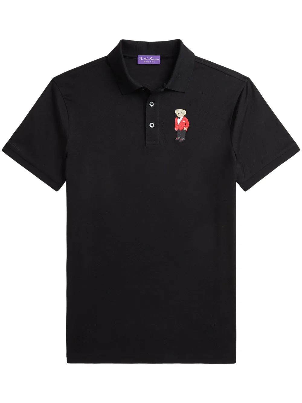 

Рубашка поло с вышивкой Polo Bear Ralph Lauren Purple Label, черный
