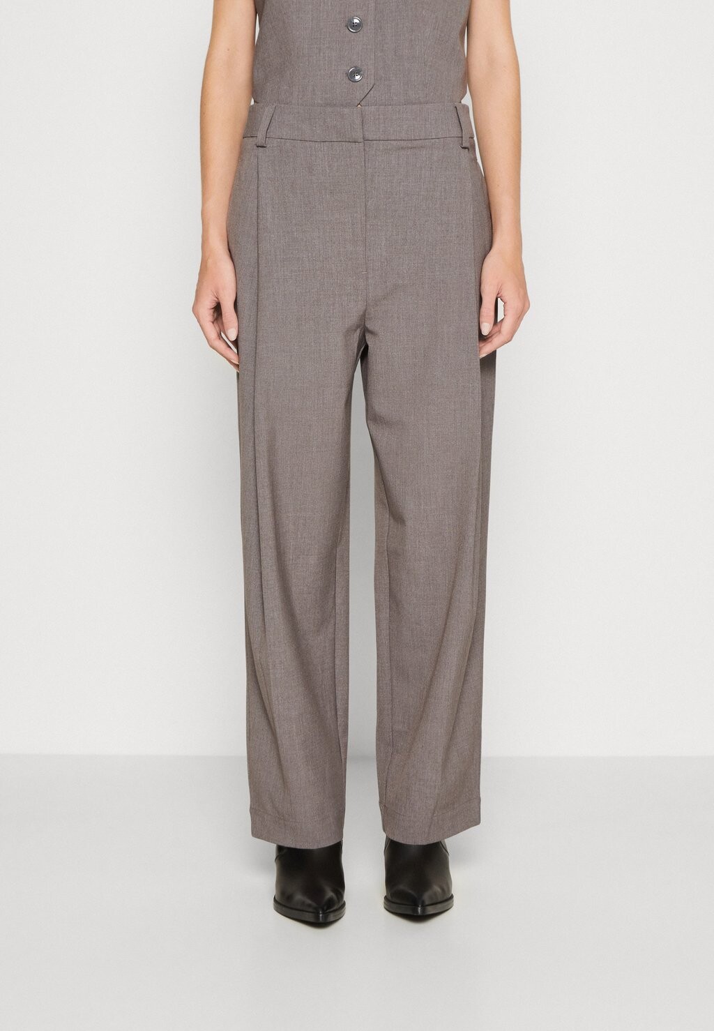 

Брюки PANTS MSCH Copenhagen, цвет grey melange