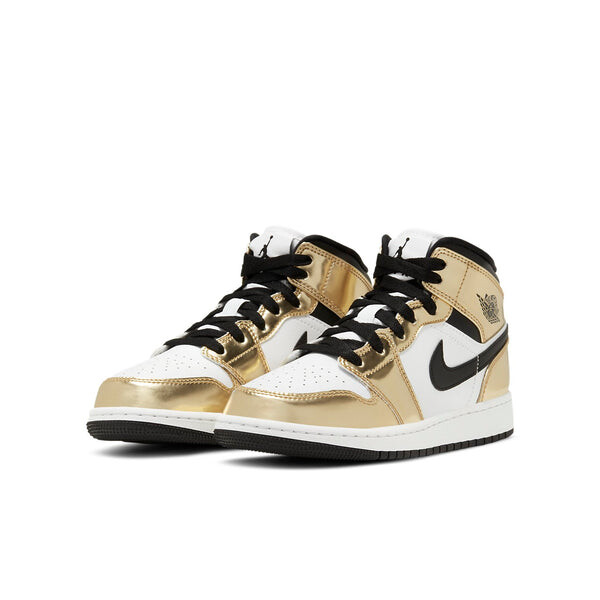 Кроссовки 1 mid se 'metallic gold' Air Jordan, золотой — фото 2