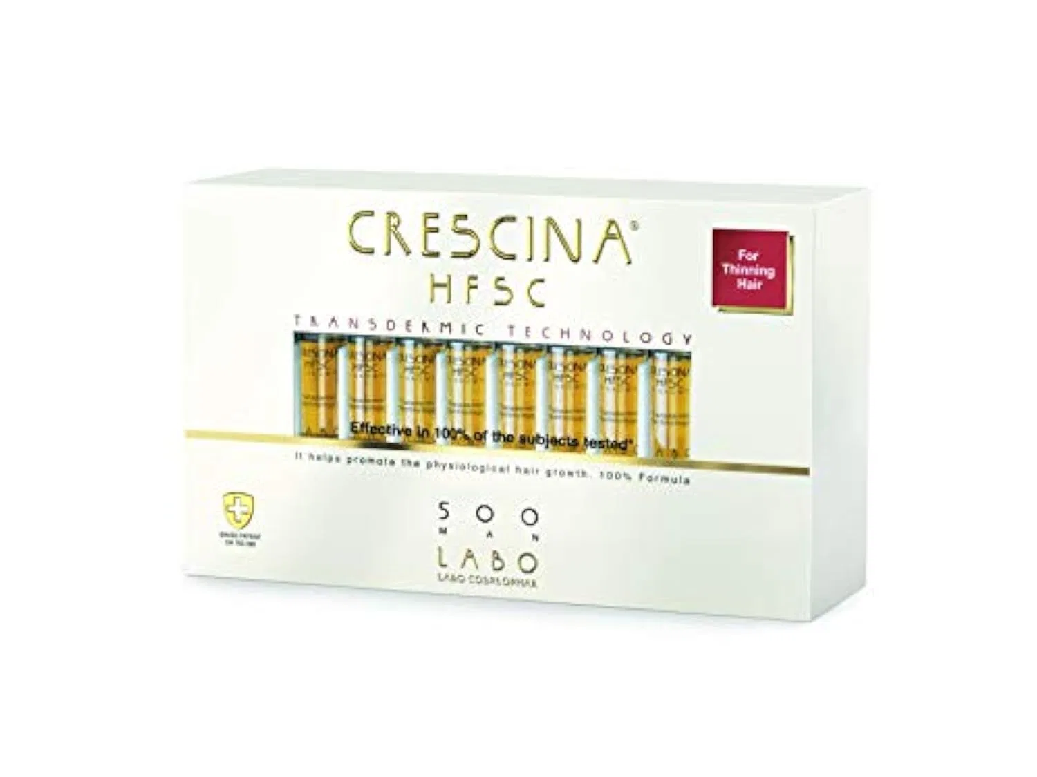 Ампулы Crescina HFSC Transdermic Technology Physiological Hair Growth 500 для женщин, 20 штук Crescina