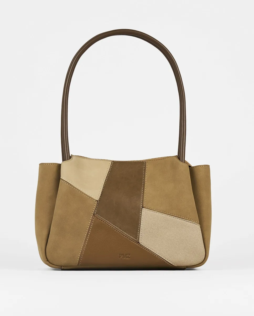 

Женская сумка через плечо из ткани с эффектом пэчворка PACOMARTINEZ, коричневый