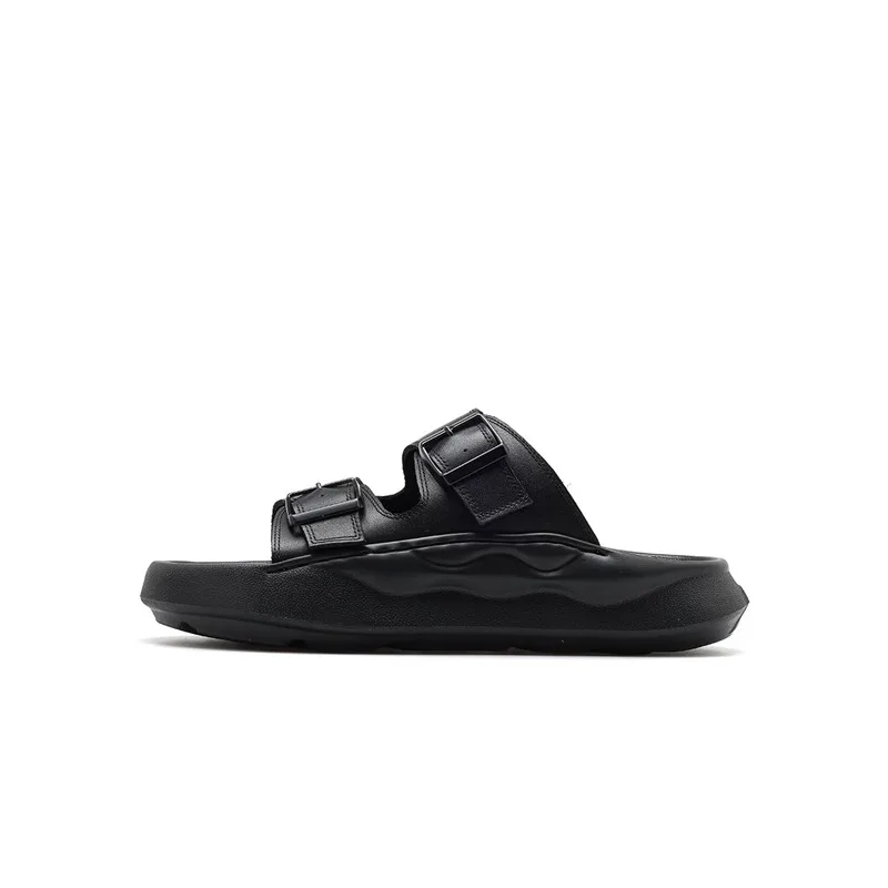 Слайды мужские Bansley, Black, Leather Shoe Size, Comparatively to Athletic Shoes