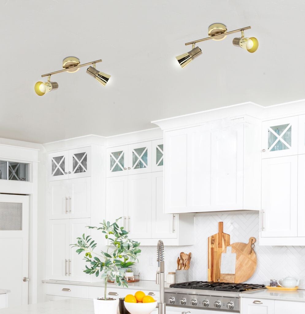 

Потолочный светильник Arena / Элегантный потолочный точечный светильник / Современный потолочный светильник / 2X40 Вт / R50 / E14 / Патина золото KAYANI