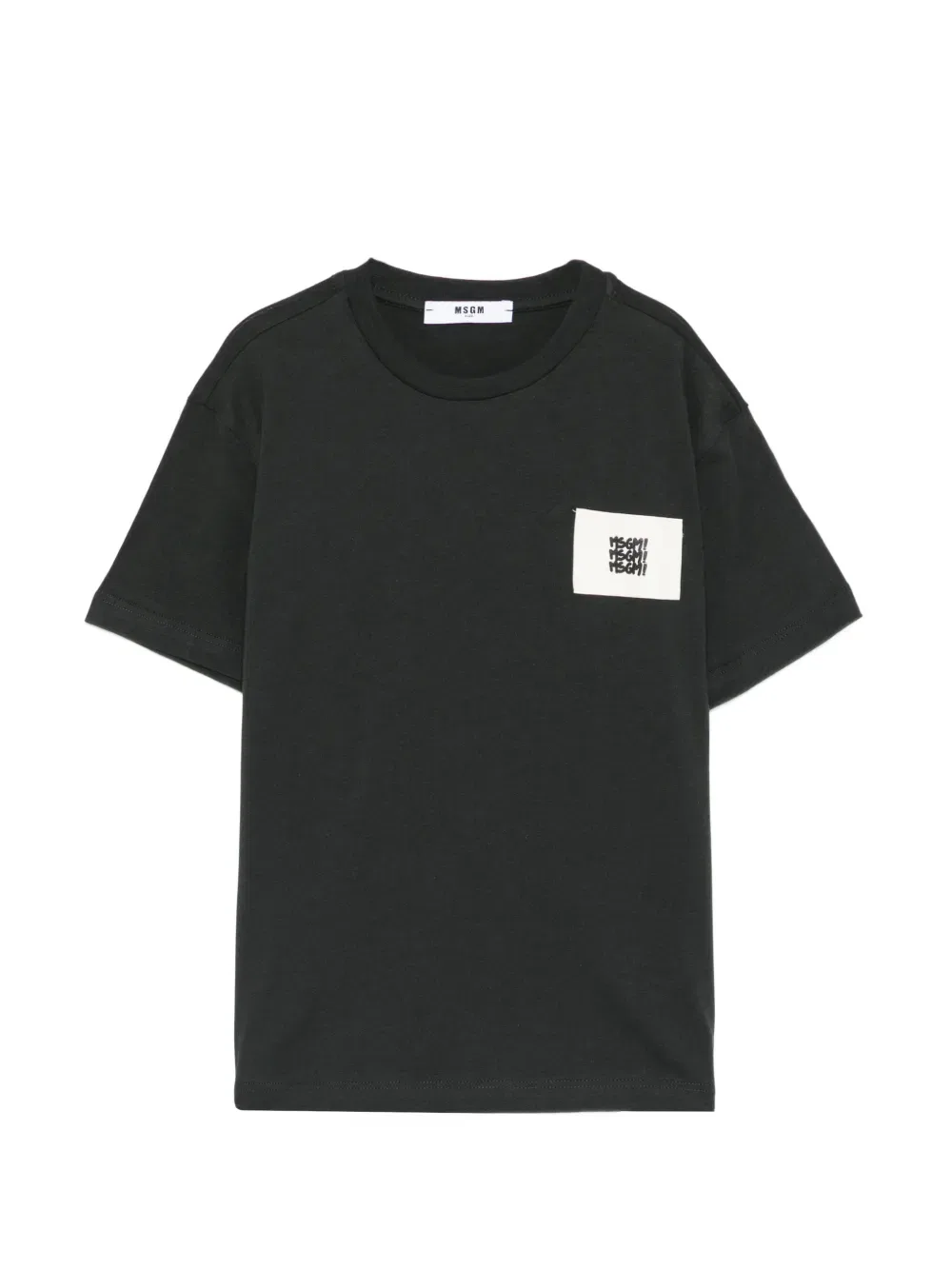 Футболка с аппликацией Msgm Kids, черный