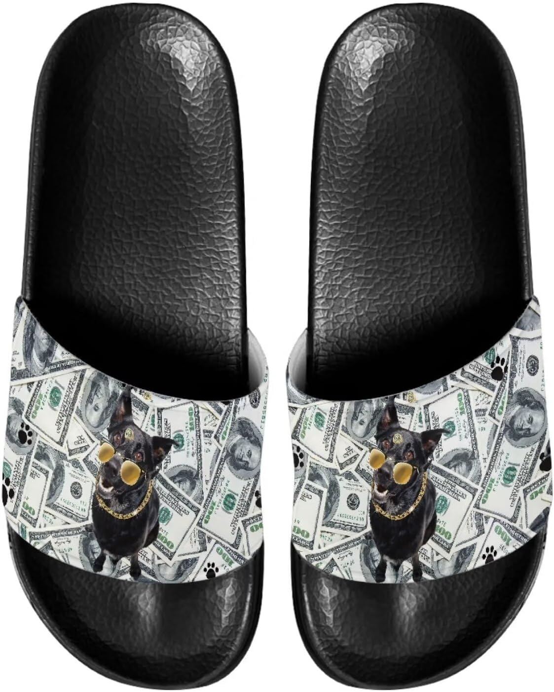 

Мужские домашние сандалии Psesaysky с подушкой, обеспечивающие максимальный комфорт, повседневные сандалии-шлепанцы с открытым носком, нескользящие тапочки, водостойкие мягкие плоские туфли, обувь с одной полосой, Dollar Dog