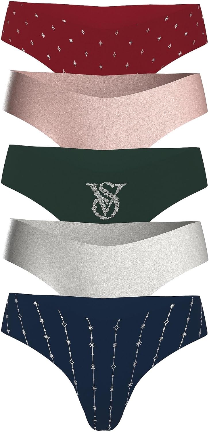 

Женские трусики-стринги Victoria's Secret без видимых линий, женские трусики, набор из нескольких штук (XS-XXL), Solid & Dot Mix