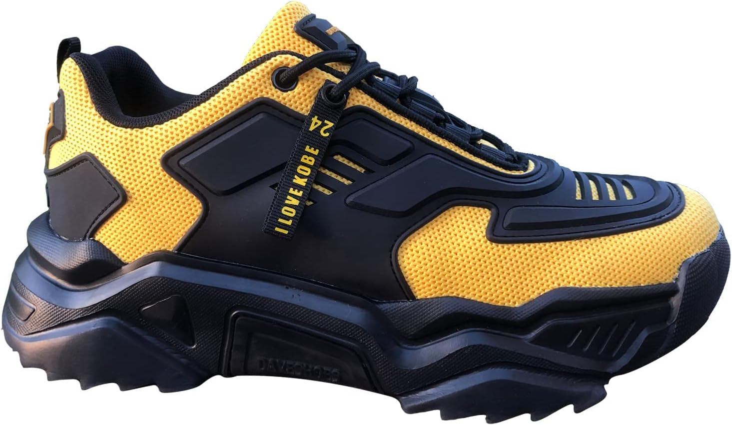 

Мужские широкие кроссовки Mamba 24 с увеличивающей рост подошвой класса люкс, мехом и латексными стельками, мужские платформенные высокие кеды черного цвета для бега и спорта Daveshoes