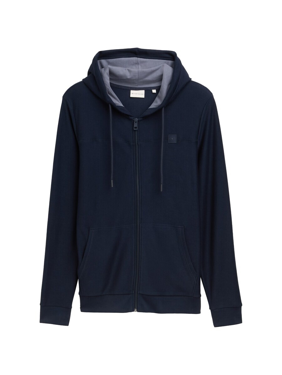 

Толстовка с капюшоном на молнии TOM TAILOR Zip-Up Hoodie, темно-синий